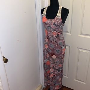 Colorful beautiful summer long dress